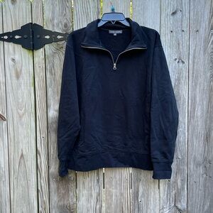 Slate and Stone Black 1/4 zip Pullover Zip Shirt size XL